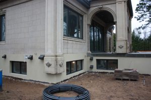 installation de crépi et de fondations