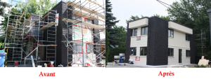 Avant-après revêtement extérieur