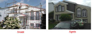 Application d'enduit acrylique sur façade extérieure de maison